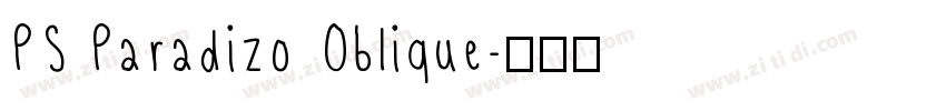 PS Paradizo Oblique字体转换